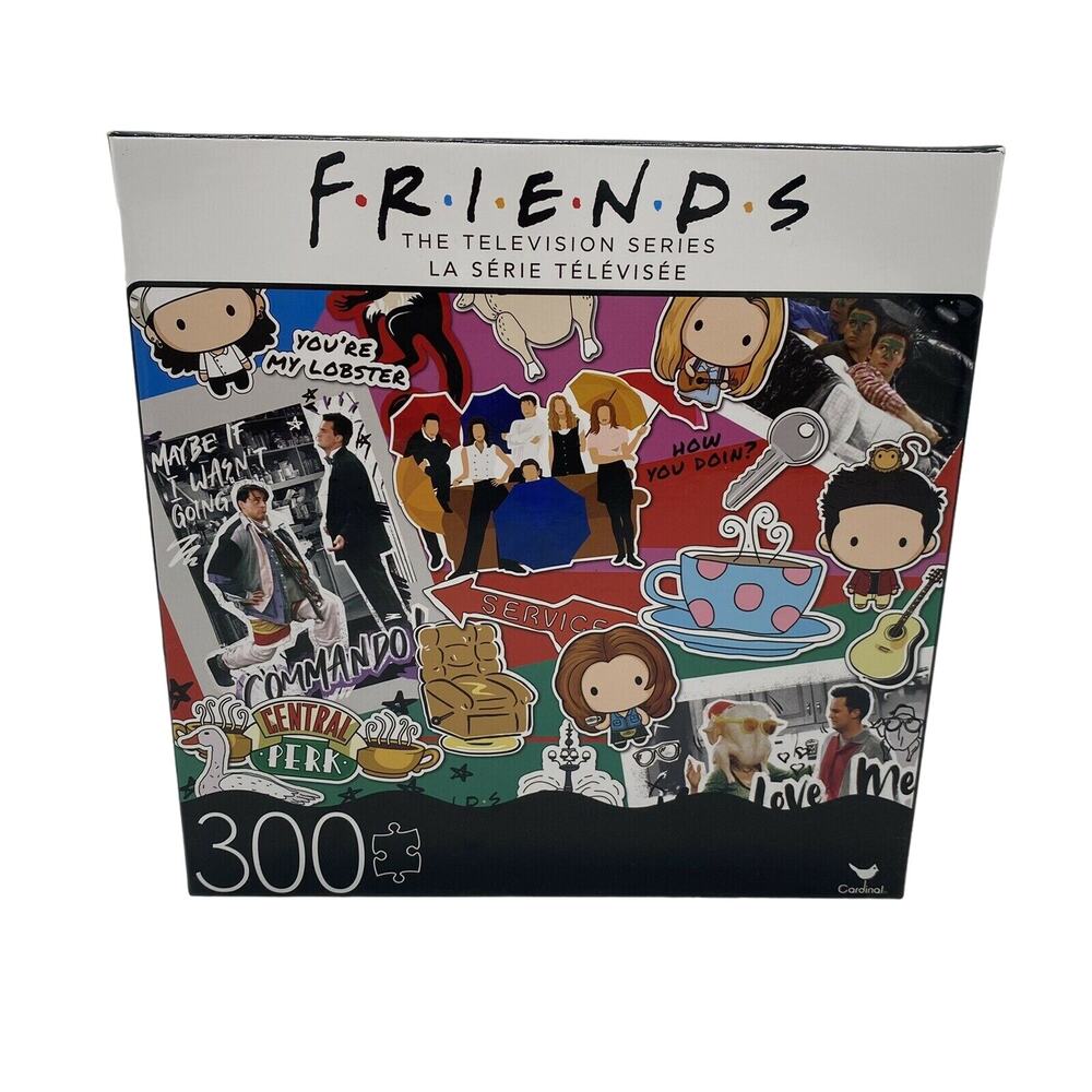 Cardinal Pop Culture: Friends Stickers Jigsaw Puzzle 300 Pieces NEW